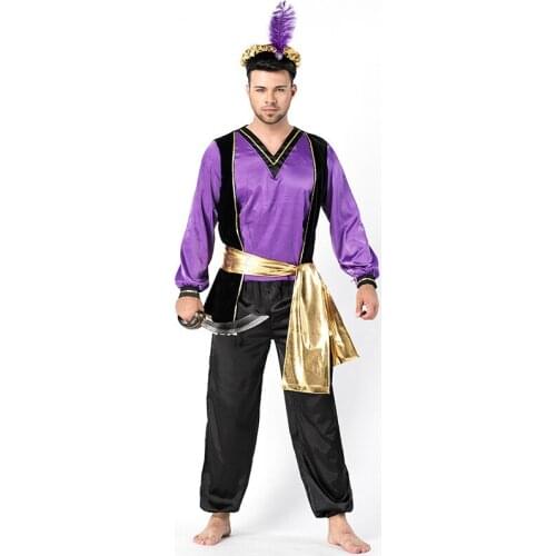 Halloween Party Adult Men Arabian Turkish Monarch Cosplay Costume Halloween Carnival Cosplay Costumes