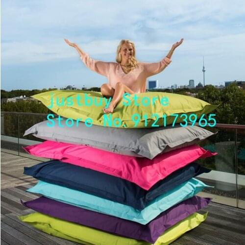 140cm x 180cm extra large Waterproof bean bag shredded foam filling chaise beach furniture outdoor lounge chair