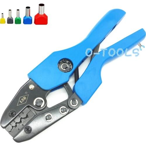 Cable crimping tool pliers for double cord terminal copper insulated ferrule crimp terminals connectors AN-04WF 17-10AWG