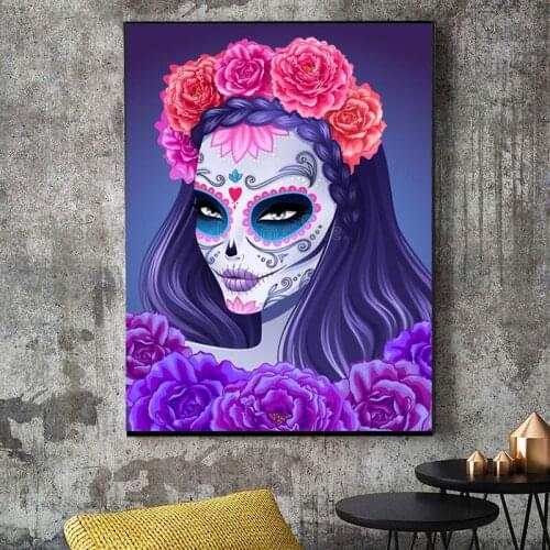 Skeleton Painting Cartoon Picture Of Rhinestone Full Square/Round Drill 5D DIY Diamond Painting Skull 3D Embroidery Cross Stitch