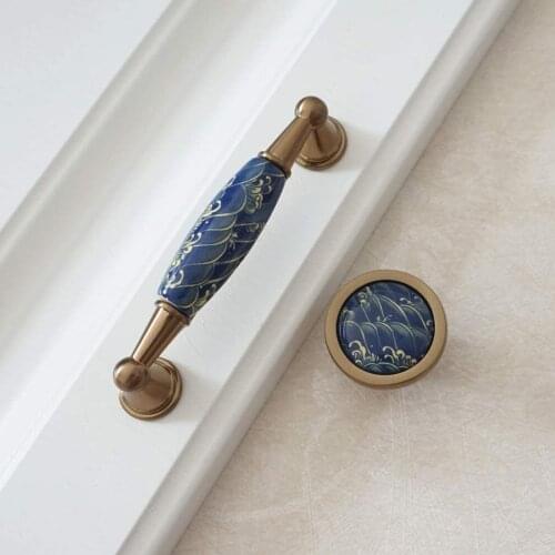 3.75'' 5'' Ceramic Dresser Pull Flower Drawer Pulls Knobs Handles Kitchen Cabinet Handles Door Pull Handle Furniture Hardware