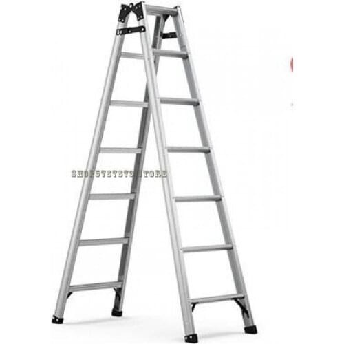 Ladder Household Aluminum Alloy Thickened Folding Multifunctional Engineering Ladder Double Side Herringbone La