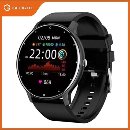 GFORDT 2021 Smart Watch Men Bluetooth Call Full Touch Screen Sport Fitness Watch IP67 Waterproof For Android ios Smartwatch Men