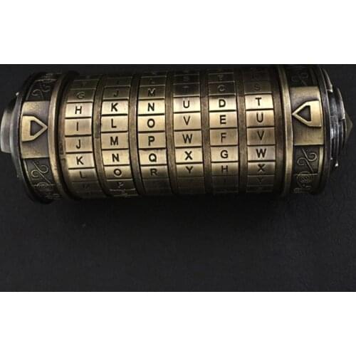 Escape room prop puzzle lock heavy-duty metal 6-letter password dial correct word to open the mysterious box and find secrets