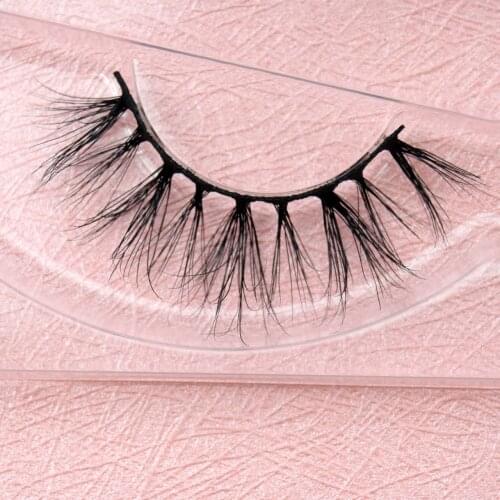 Visofree 1 pair 3d mink lashes wholesale 100% real mink fur Handmade crossing lashes individual strip thick lash E14