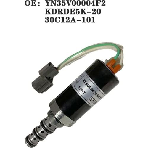For Kobelco SK220-2/SK220-5 walking straight solenoid valve YN35V00004F2 KDRDE5K-20; 30C12A-101