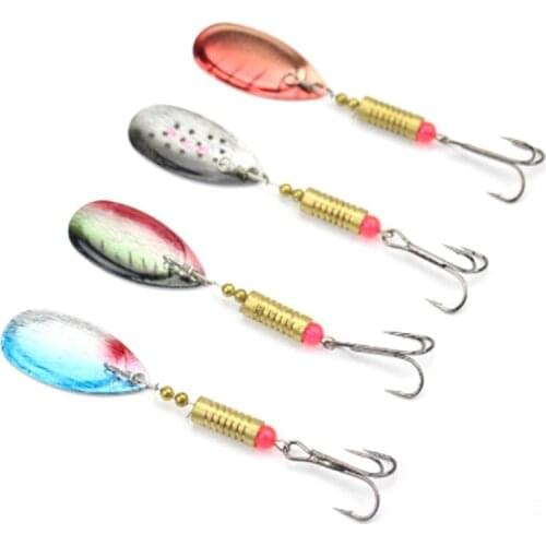 1pcs 10cm 8.8g Spinner Lure Fishing Lures Artificial Baits Metal Bionic Fish Hook Fishing Tackle Rotate sequins CZ04