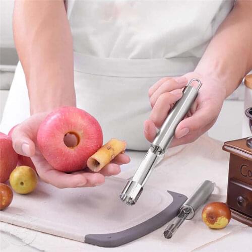 1PC Stainless Steel Kitchen Fruit Corer Separator Fruit Apple Pear Peach Coring Device Digging Tool fruit corer separator @C