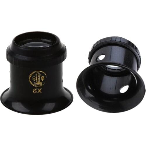 2 Pcs Watchmakers Loupe nifying Glass Eye Loupe Jewelry nifier Jeweler Eyepiece 8X & 5X