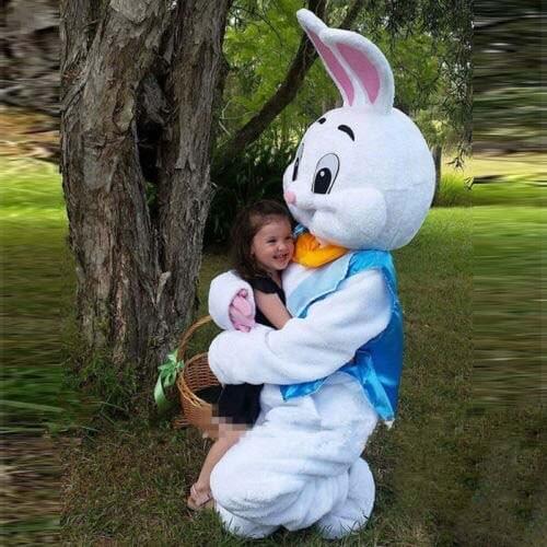 2019 Easter Bunny Rabbit Mascot Costume Cartoon Fancy Dress Adult party game