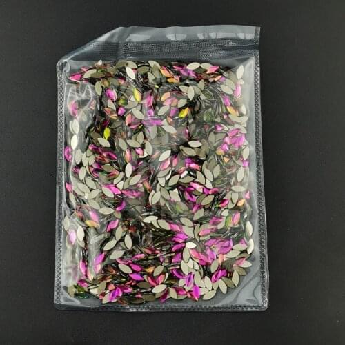 360pcs/bag Fashion Rainbow Gems Nail Art Rhinestones Flatback Crystal Glass Stones For 3D Nail Art Decoration Design