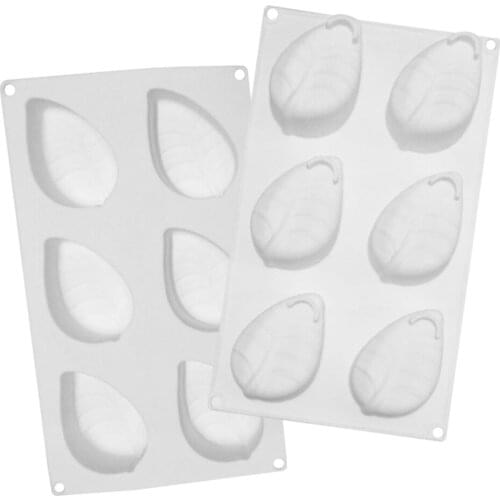 3d Silicone Six Holes Leaf Mold Handmade Soap Silicone Mold Soap Form Soap Making Supplies Fondant Cake Chocolate Mold Cake Deco