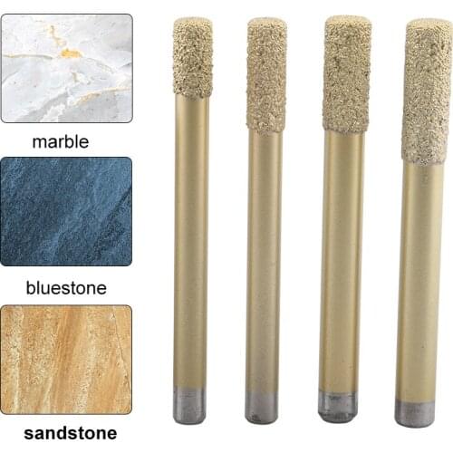 6-12mm Flat Bottom Slotted Straight Knife Welding Sintering Granite Flat Head Drill For CNC Machine Tool Stone Carving Tools