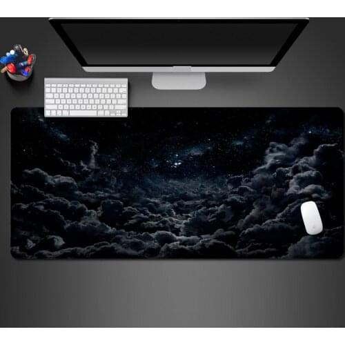 Cool Black Sky Mouse Pad Notebook Computer Large Non-Slip Washable Rubber Mouse Pad Office Special Non-Slip Customizable Pad