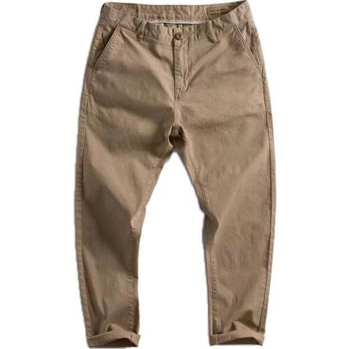 New Spring Autumn MenS Casual Trousers Loose Straight Natural Washed Fishbone Pattern Micro-Elastic Overalls MenS Trousers