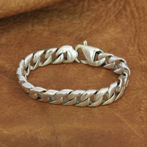 Charms Fashion Link Chain 925 Sterling Silver Lobster Clasp Bracelet TA231