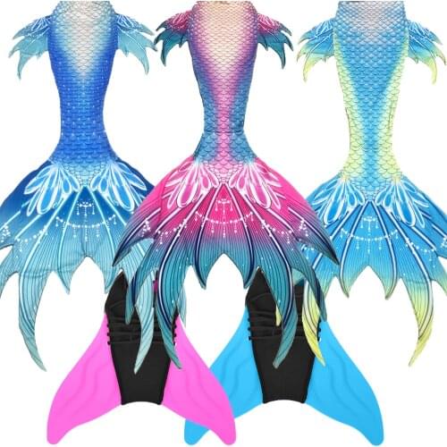 Kids Girls Women Men Colorful Swimmable Mermaid Tail Luxurious Swimmable Tail Monofin Pool Party Mermaid Water Show costume