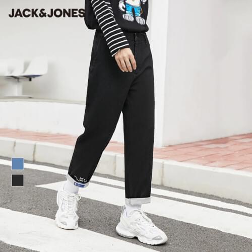 JackJones Mens New Arrival Letter Embroidery Loose Fit Regular fit Stretch Jeans| 220332117