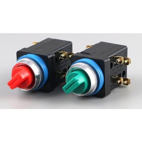 P132 380V Electrical Rotary switch knob 25mm 2 position/3 position Selector Button switch Red/Green LA18-22X2 LA18-22X3