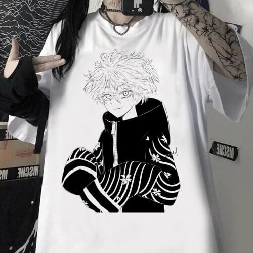 Kawai Senju Kawaragi Anime Men Women White Tees Tokyo Revengers Fashion Summer Short Sleeve Casual Unisex T-Shirt