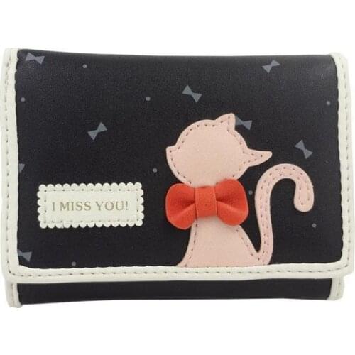 Cute Cartoon Cat Wallet Women Small Purse Brand Female Ladies Wallet Mini Girl Coin Purse Card Holders