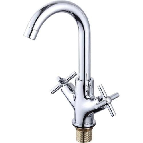 Bathroom Faucet Antique bronze finish Brass Sink Hot Cold Water kitchen Faucets Double Handle Cold And Hot Water Tap Torneira