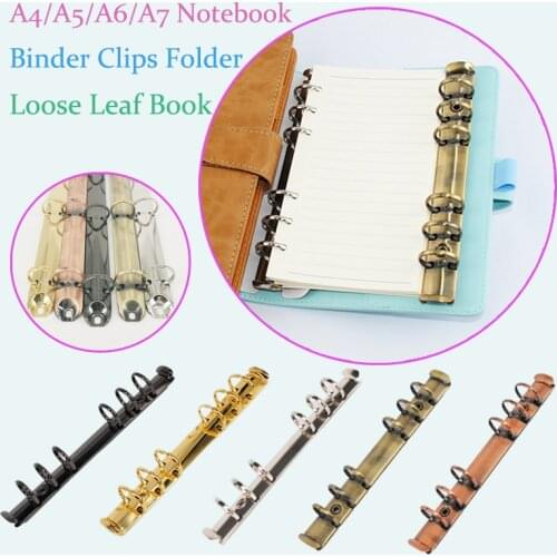 Metal Binding Clips Notebook Binder Clip Loose-leaf Binder File Folder Hoop DIY Planner Scrapbook Circle Ring Binder Supplies