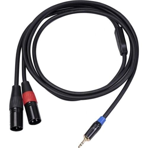 Gold-plated head 3.5MM revolution double Canon XLR balance male mobile phone computer mixer power amplifier audio cable