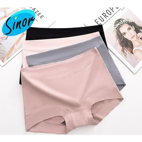 Womens New Underwear Womens Cotton Hip Lift Belly Holding Briefs Graphene Antibacterial Crotch Breathable Large Size Shorts