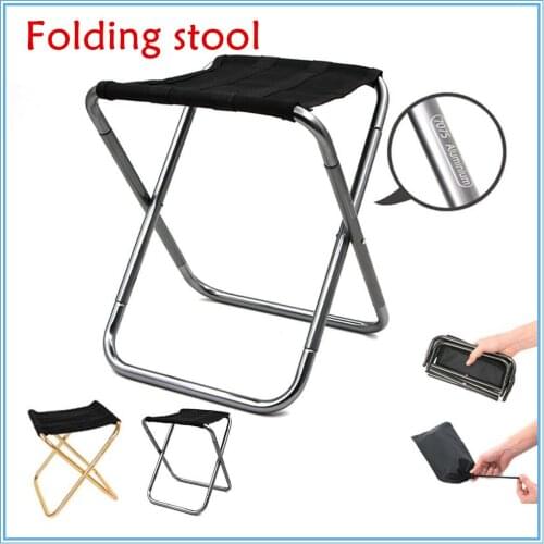Outdoor Furniture Folding Chair Fishing Chair Aluminium Oxford Cloth Barbecue Stool Folding Portable Camping Chair Lazy Chair