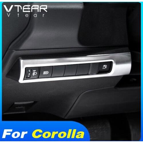 Vtear Car Headlights Switch Button Decoration Glove Box Cover Interior Trim Accessories For Toyota Corolla Sedan 2021 Parts