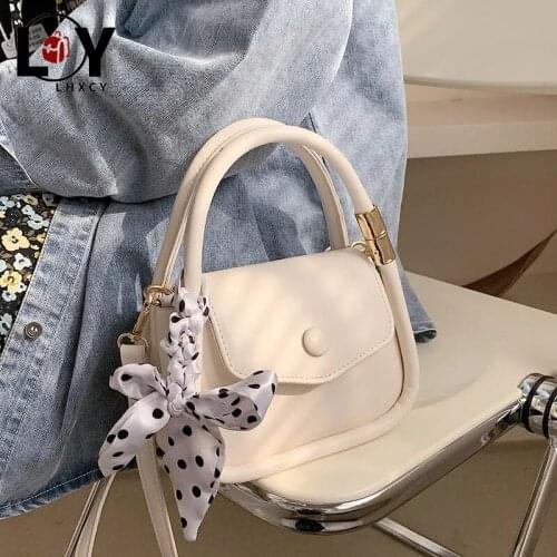 LHXCY Women Shoulder Bag Fashion Small Purses And Handbags Crossbody Bag For Women 2021 With silk scarf Pu Leather Messenger Bag