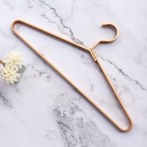 Northern European Ins Aluminum Alloy Rack Gold Large Flat Line Household Clothes Hanger Cabinet Clothes Hanger Drying Clothes