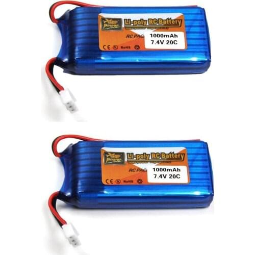 2 adet/grup WLtoys V912 icin 7.4 V 1000 mAh pil/WLtoys V262/WLtoys V353 pil WLtoys Parcalari