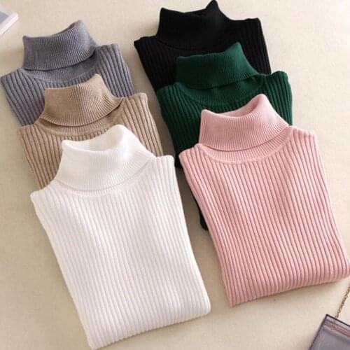 2020 Fashion Turtleneck Women sweater high elastic Solid sweater women slim sexy tight Bottoming Knitted Pullover CZ246