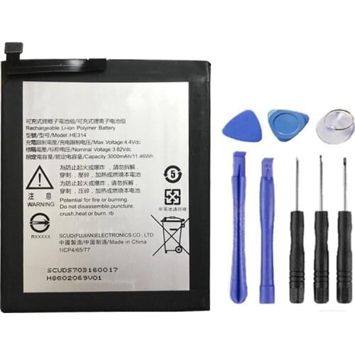 3000mAh HE314 Replacement Battery For SHARP AQUOS Z2 A1 FS8002 Built-in Li-Polymer Batteries