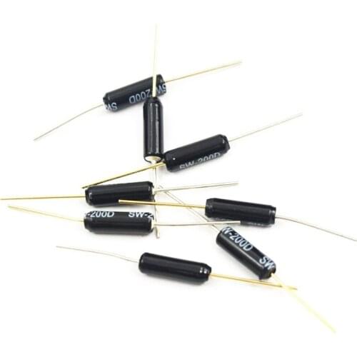 Free shipping 100PCS SW-200D Vibration Ball Tilt switch Double green and black