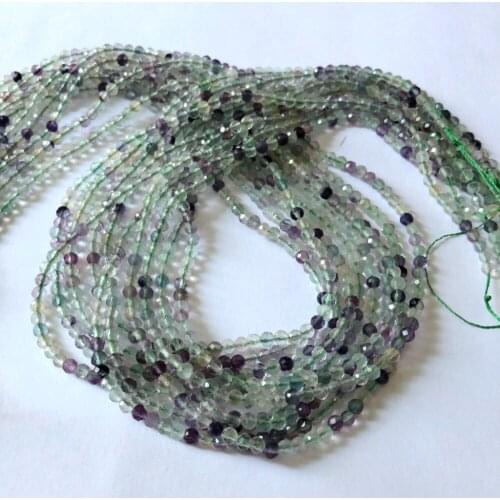 Wholesale 1String of 15.5" Rianbow Fluorite Faceted Beads 2mm 3mm 4mm Specer Beads, Gem stone Tiny Beads Seed Beads