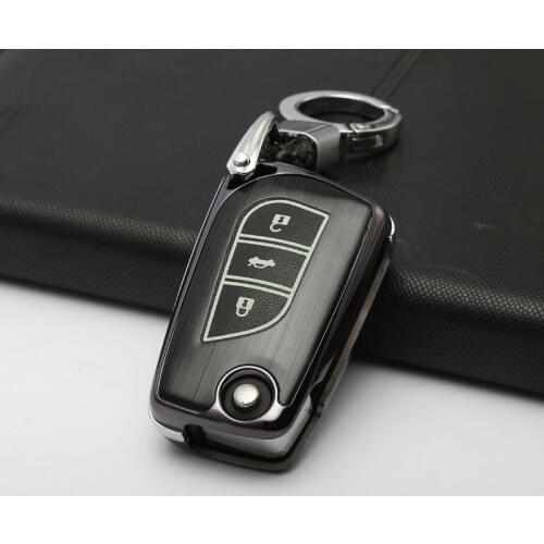 Aluminium Alloy Car Key Case Cover shell For Toyota Corolla Avensis RAV4 Auris Chave Camry Yaris 2014 Hilux 2007