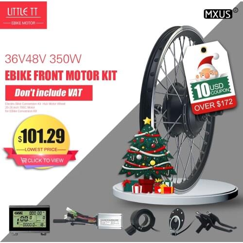 Ebike conversion kit MXUS Brand Front hub motor 36V 48V 350W ebike kit with Controller and LCD Electric bike conversion kit