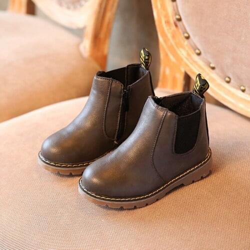 FBE&CDG Leather Boots For Girls
