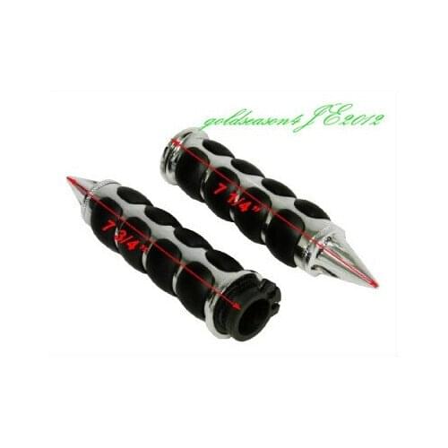 CHROME SPIKE 1" HAND GRIPS for Yamaha FZR YZF 600 R6 R1 VMax Virago 250 535 750