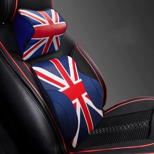 PU Leather Car Seat Supports Auto Seats For Car Headrest Waist Memory Foam Neck Pillow Seats Sets Decor Interior Accessories