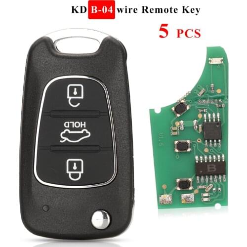 Jingyuqin 5pcs 3 Buttons B04 B09 KD Remote B Series Universal Car Key For KD900 URG200 Keydiy tool