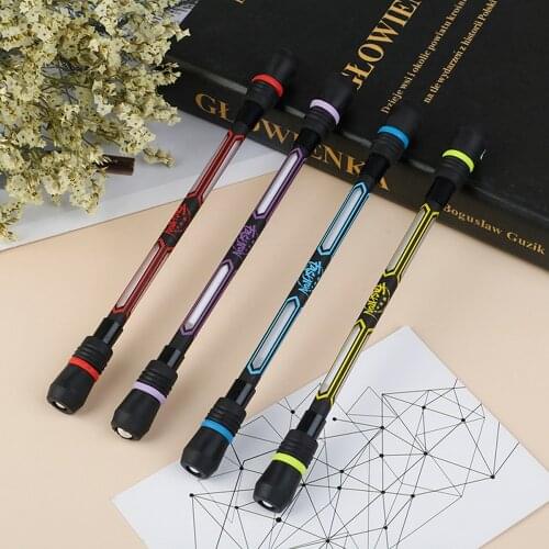 Creative Spinning Pen Gel Pens Flash Rotating Gaming Twirling Pen Student Stationery Toy Release Pressure School Penspinning Pen