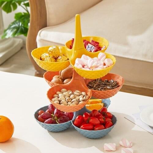 Creative contemporary sitting room tea table Europe style multilayer dried fruit snack plate of fruit basket