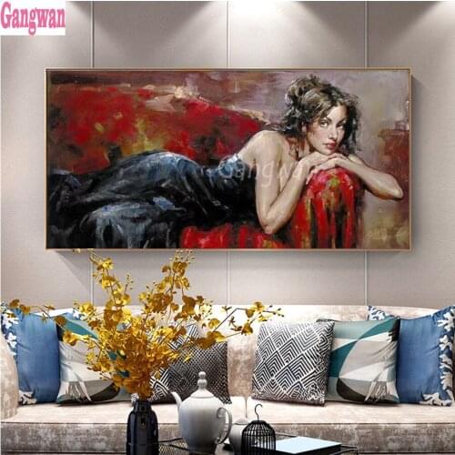 Large size Emeroidery diamond rhinestone painting cross stitch diamond mosaic sale new arrival full display European women image