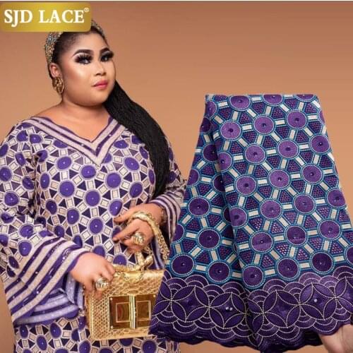 SJD LACE Green African Lace Fabric High Quality Embroidery Cotton 5Yards Swiss Voile Lace In Switzerland For Church Dress A2482