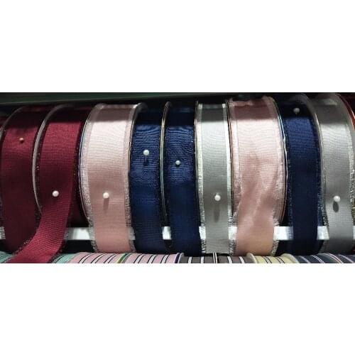 10yards/lot wide about2.5cm-4cm Woven Jacquard Ribbon dark red blue rose pink and gray for clothing accessory LS-3331