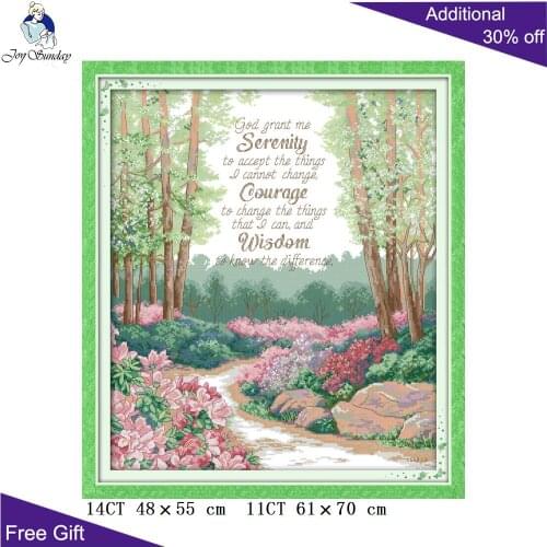 Joy Sunday Prayer Needlepoint F670(2) 14CT 11CT Counted and Stamped Home Decor A Quiet Prayer Embroidery Cross Stitch Kits